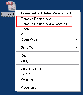 A PDF Retrictions Remover