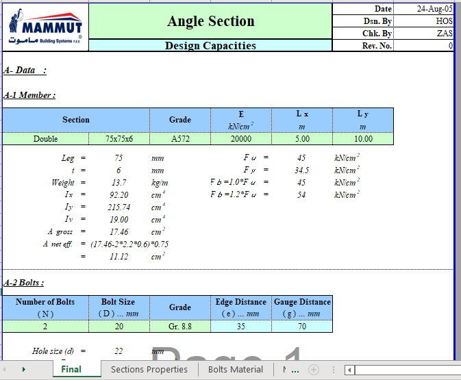 Angle Section