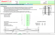 Design Of Post-Tensioned Concrete Floor - Excel Sheets